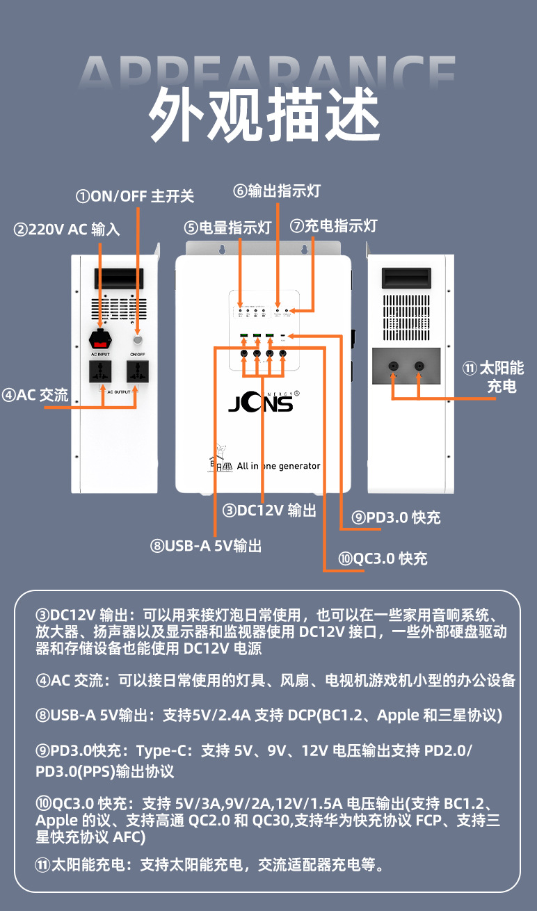 600w 1280wh （離網儲能逆變控制一體機）